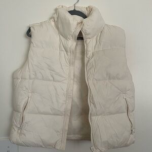 Old Navy Cream Puffer Vest